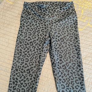 NWOT steel blue leopard leggings